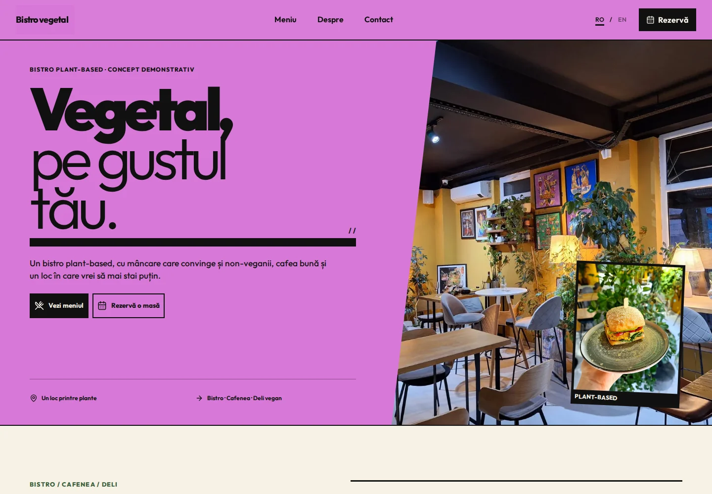 Plant-based bistro